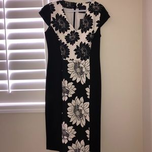 Black Flower Printed Dress